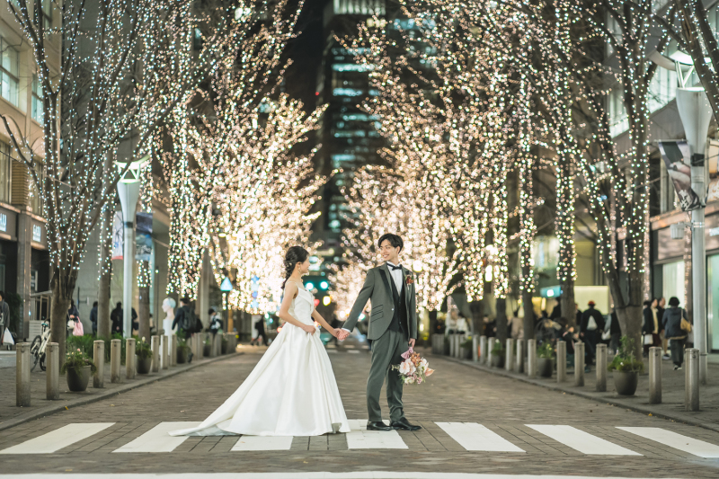 2月～4月平日撮影限定！タペストリー付きイルミネーションプラン★東京駅・丸の内ロケーション撮影★写真全データつき