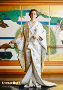 色打掛（KIYOKO HATA/KH-4014白×GD)