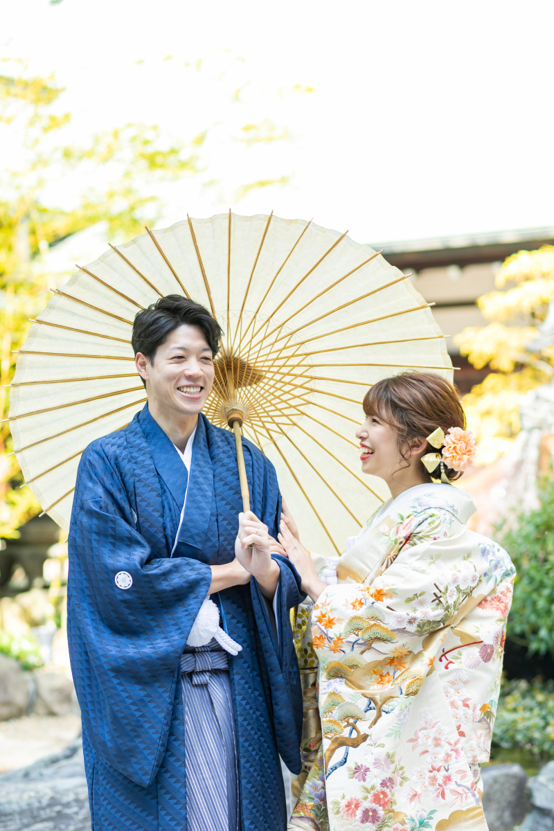 和装と笑顔で。