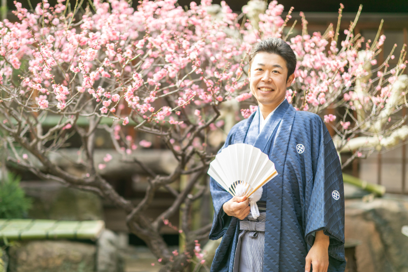 扇子を使って♪