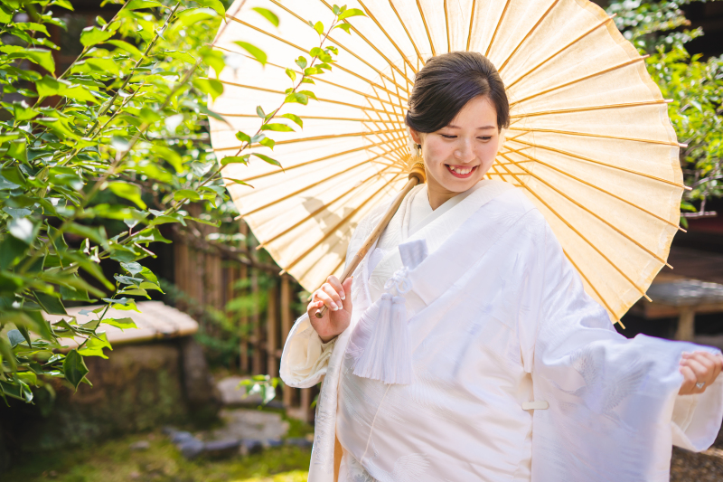 番傘での１ショット