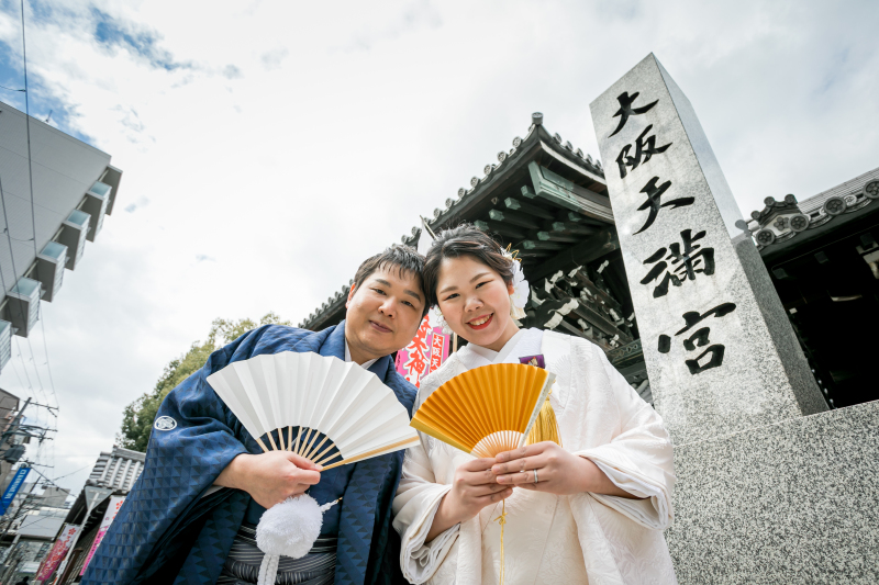 晴れた日には天満宮大門前でも撮影を♪