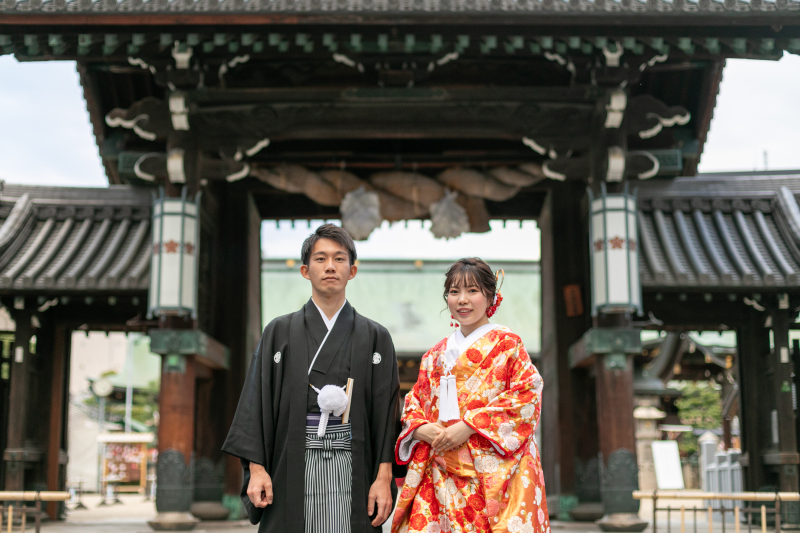 天満宮大門前での一枚