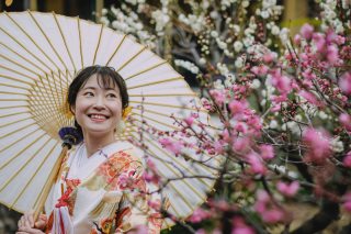 天満宮会館スタジオ【大阪天満宮】_大阪天満宮 中庭（和装）