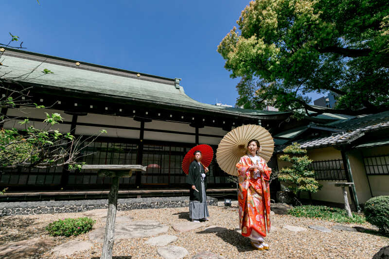 天満宮会館スタジオ【大阪天満宮】_庭園で撮影できる