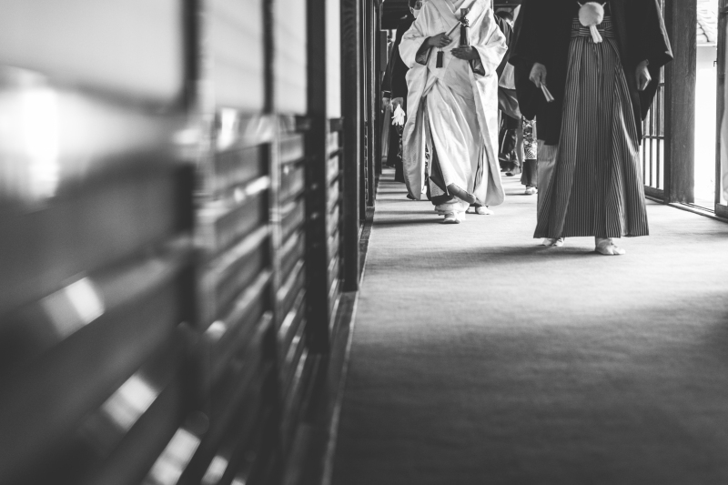 【衣裳こだわり+アルバム付きプラン】国の登録有形文化財の神殿「梅花殿」挙式フォト&日本庭園フォト【白無垢+色打掛】