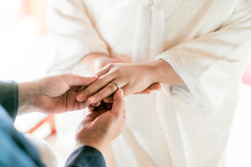 【衣装こだわりプラン】国の登録有形文化財の神殿「梅花殿」挙式フォト&日本庭園フォト【白無垢+色打掛】