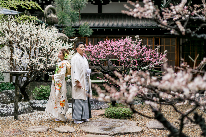 【こだわりフォトプラン】「梅花殿」挙式フォト&日本庭園&境内・周辺ロケーションフォト【引き振袖】