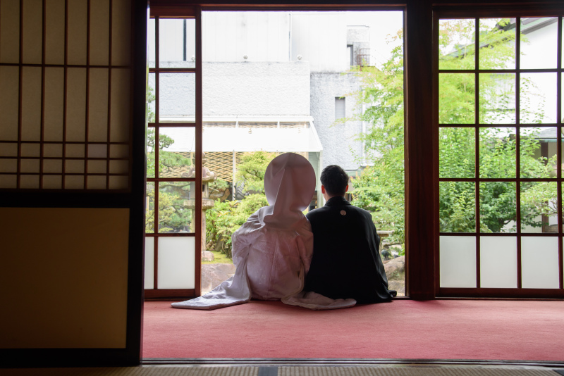 日本庭園フォトプラン【白無垢+綿帽子】~通常は白無垢+洋髪の所、白無垢+綿帽子での撮影プランです!~