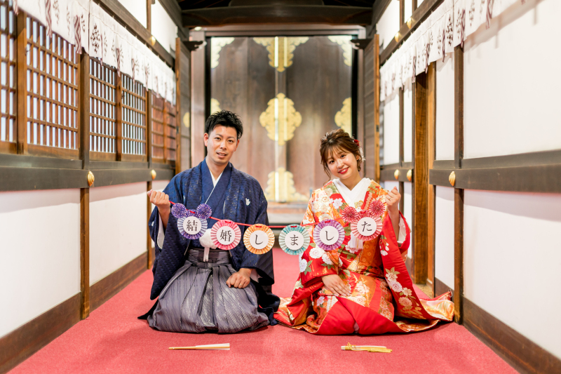 【こだわりフォトプラン】「梅花殿」挙式フォト&日本庭園&境内・周辺ロケーションフォト【色打掛+アルバム付き】