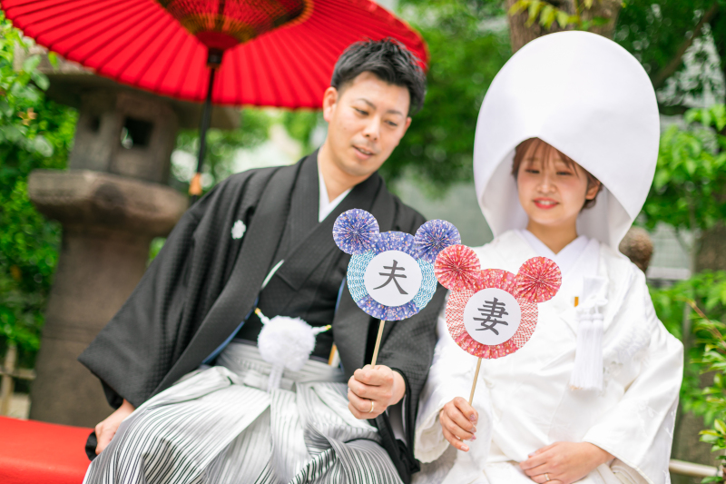 【こだわりフォトプラン】「梅花殿」挙式フォト&日本庭園&境内・周辺ロケーションフォト【白無垢+綿帽子】