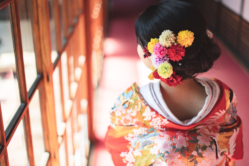 国の登録有形文化財の神殿「梅花殿」で撮れる!挙式フォト&日本庭園フォトプラン【色打掛+アルバム付き】