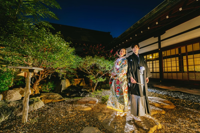 【ナイトフォトプラン】日本庭園フォトプラン~普段見ることの出来ない、ライトアップされたお庭での撮影!~