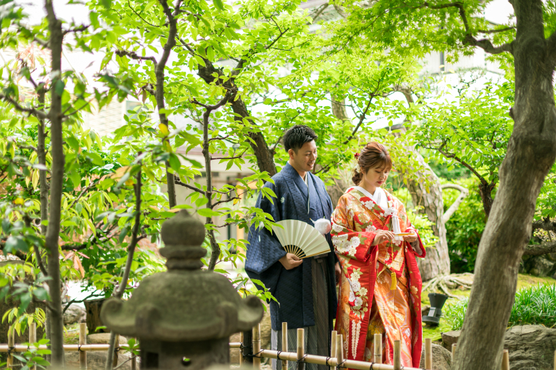 【こだわりフォトプラン】「梅花殿」挙式フォト&日本庭園&境内・周辺ロケーションフォト【色打掛+アルバム付き】