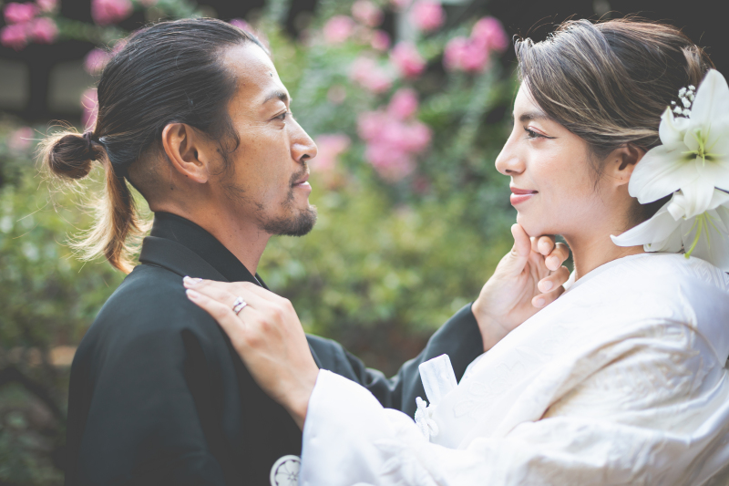 国の登録有形文化財「梅花殿」で撮影!挙式フォト&日本庭園フォトプラン【白無垢+綿帽子】~白無垢で挙式もお庭も♪~