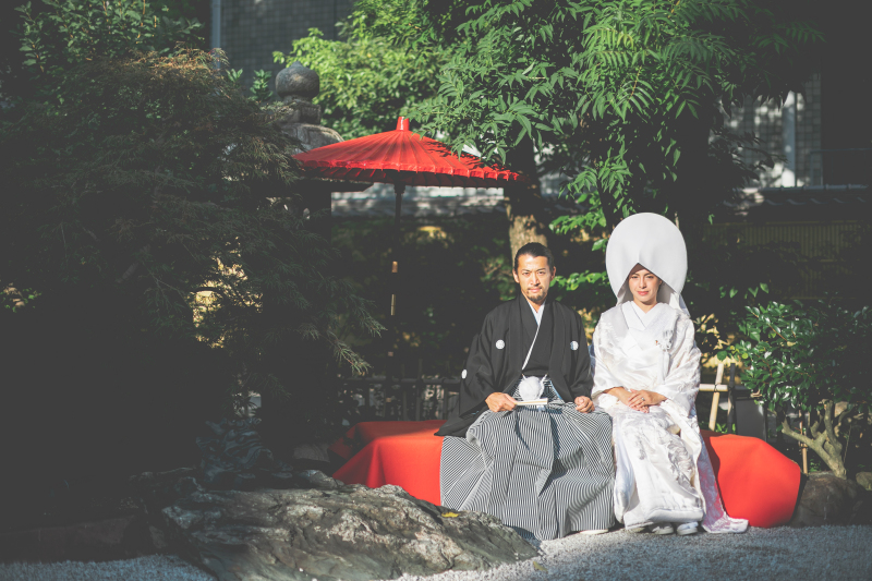 国の登録有形文化財「梅花殿」で撮影!挙式フォト&日本庭園フォトプラン【白無垢+綿帽子】~白無垢で挙式もお庭も♪~