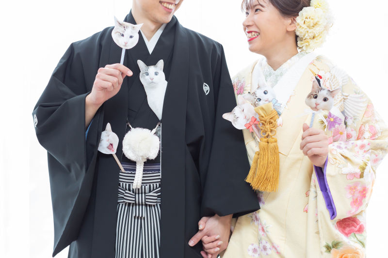 和装でも猫ちゃん♪