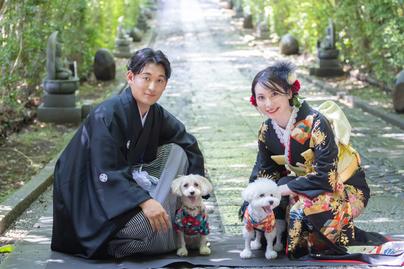 和装でペット撮影☆なんと抱っこ撮影も可！！