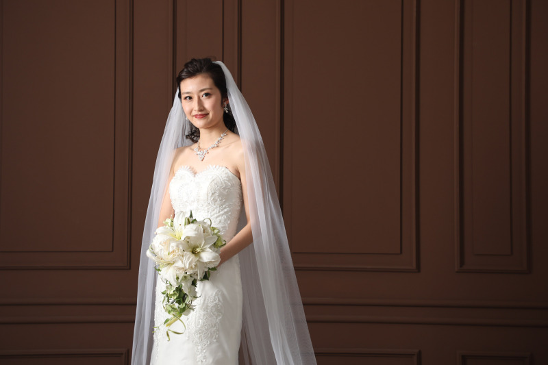 ロングベールを身にまとって