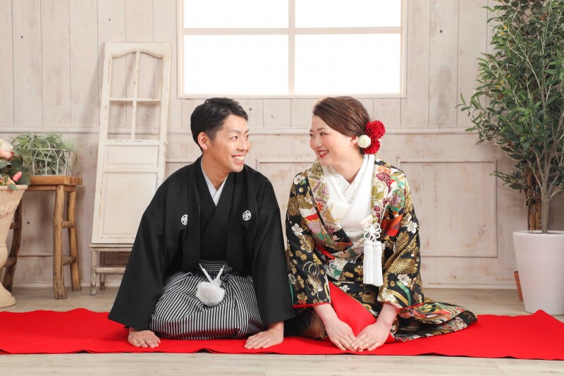 和装にお色直し
