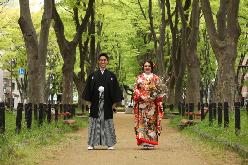 和装ロケーション撮影　定禅寺通り