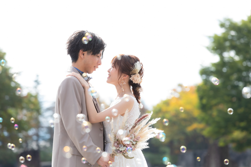 スタッフがシャボン玉をお手伝いします♪