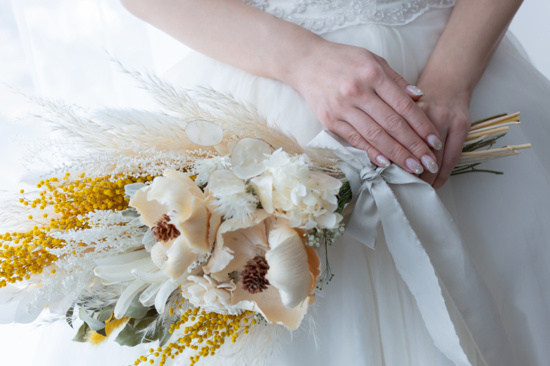 お持ち込みのドライフラワーブーケ