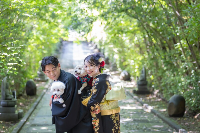 輪王寺の山道はペットのお散歩コース★