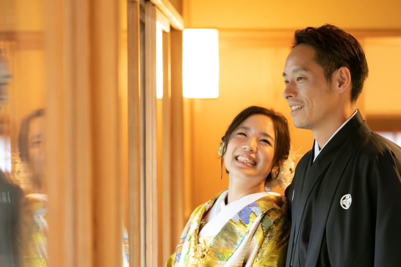 撮影開始はツーショットから