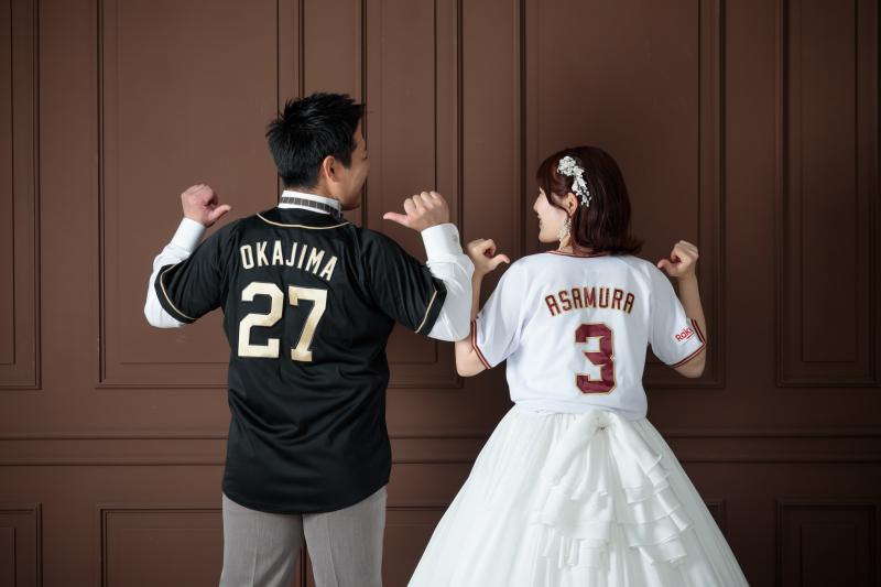 ユニフォームを着て