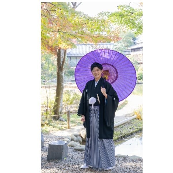 新郎さま番傘ソロショット