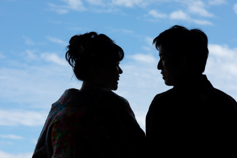 シルエットのおふたりも仲良し♪