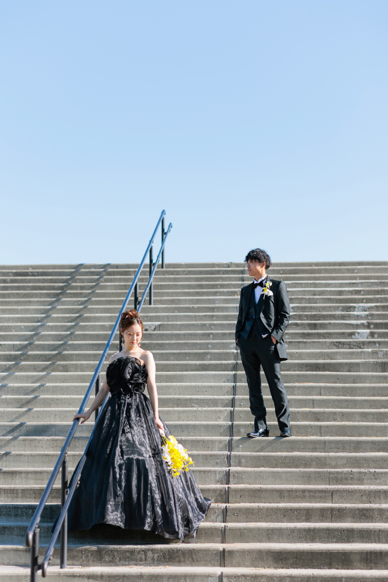 階段を上ると浜辺