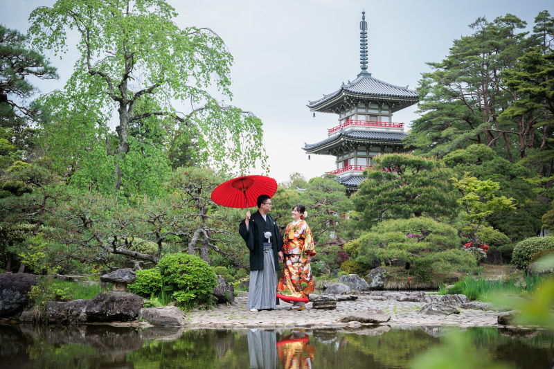 日本庭園らしい1枚を