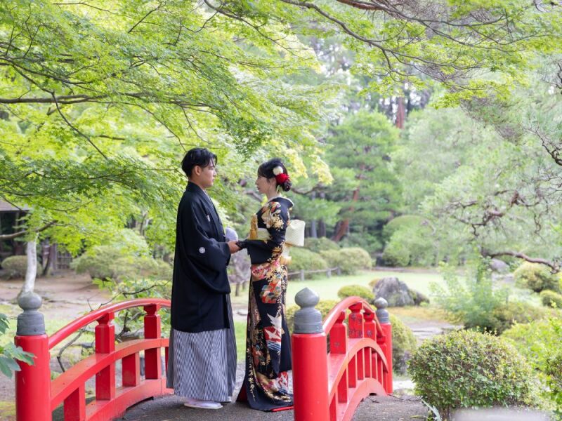 【日本庭園：輪王寺で和装撮影】キモノロケーションプラン