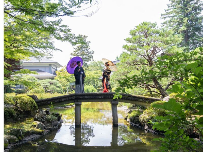 【日本庭園：輪王寺で和装撮影】キモノロケーションプラン
