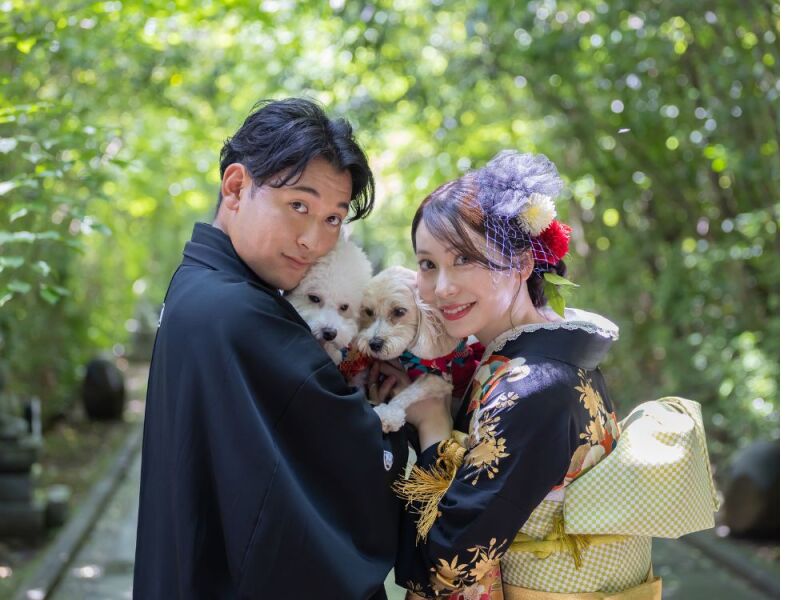 【日本庭園：輪王寺で和装撮影】キモノロケーションプラン