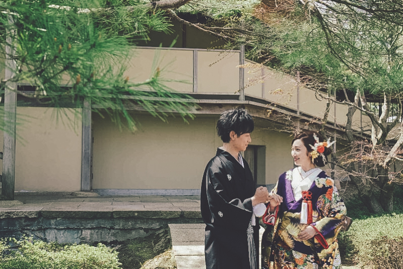 【旅婚】松島庭園フォト　キモノ＋ドレスロケーションプラン（全データ・4ポーズ台紙付き）