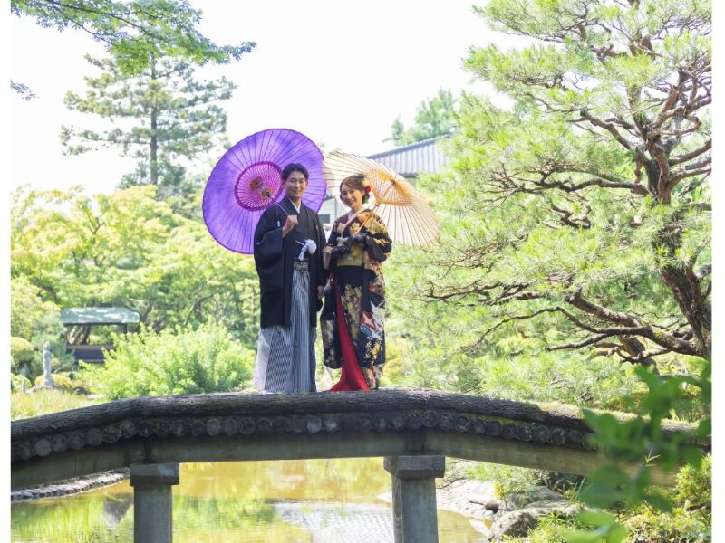 【日本庭園：輪王寺で和装撮影】キモノロケーションプラン