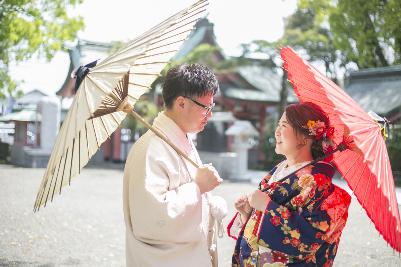 番傘を使ったショット