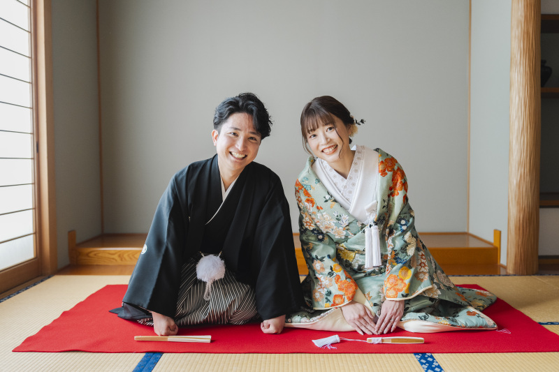 館内の和室にて&hellip;