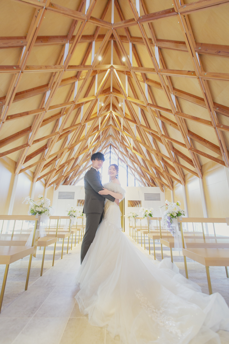 <チャペルでの撮影>コスパ&タイパ重視の方必見【洋装1点】お支度・小物一式・お写真台紙1P全て込みプランです。