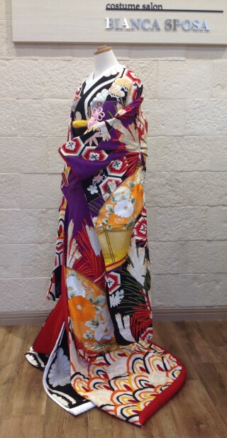 153-624V 扇面若松割付文