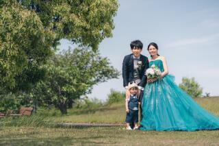 カラードレス×公園