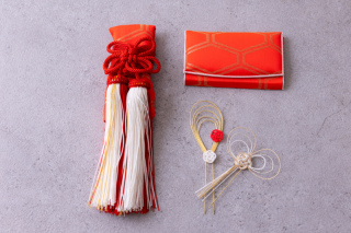 抱え小物【赤　亀甲】