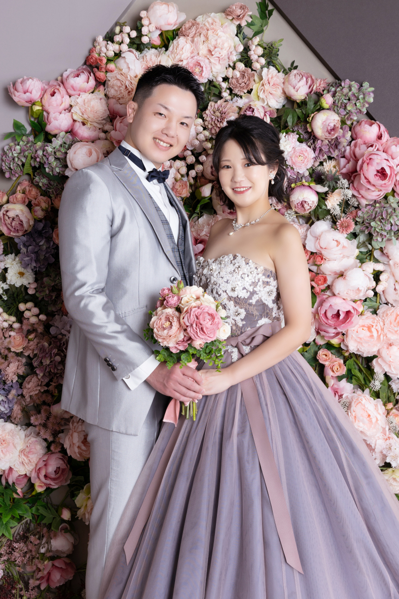 ピンクのお花の背景で✿