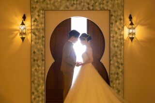 笑顔が絶えないおふたりの撮影！