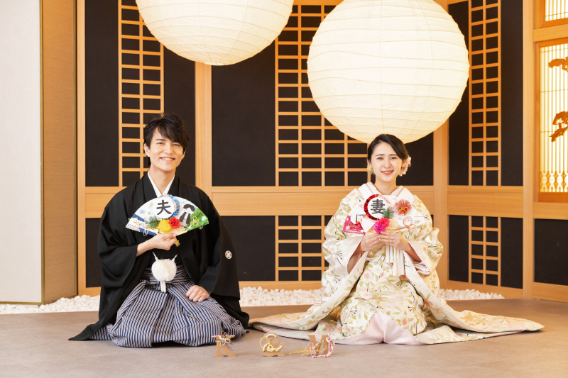 手作り扇子とイニシャル!