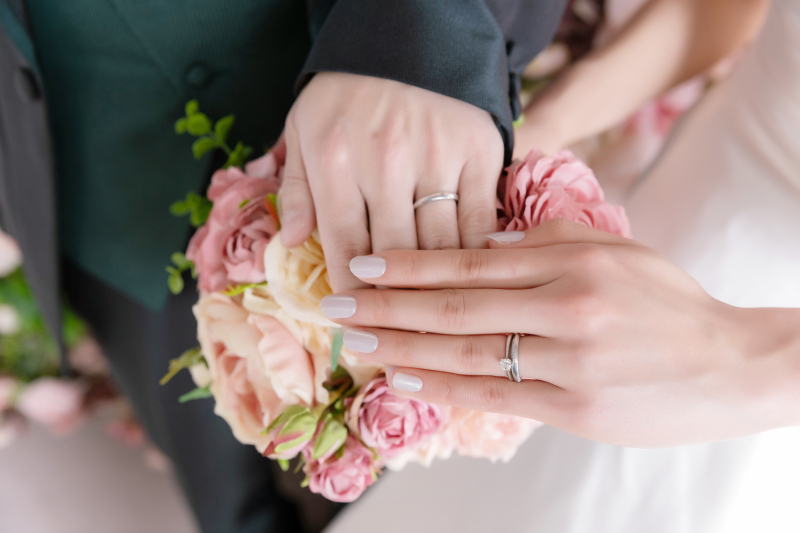 おふたりの指に光るのは、、、