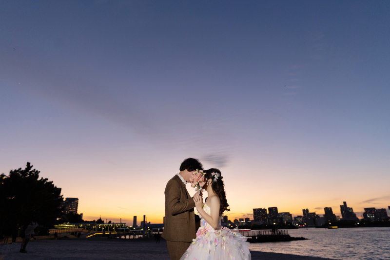 お台場海浜公園でロケーションフォト